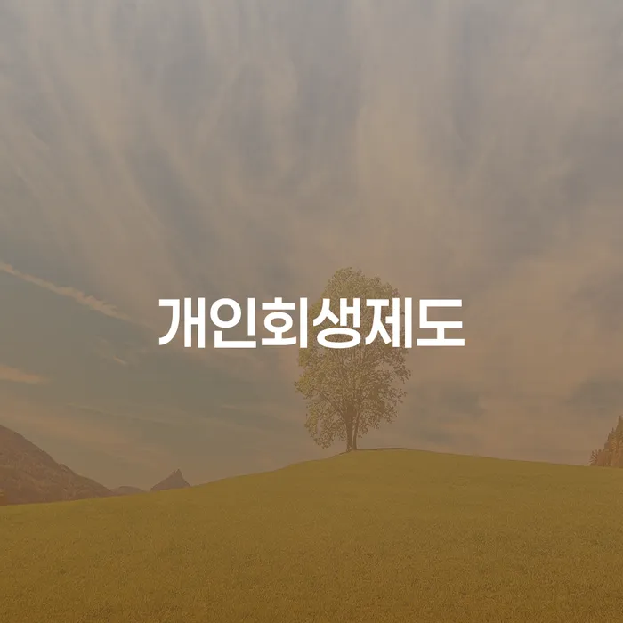 개인회생신청서류 대출 받은 돈채무조정 꿀팁