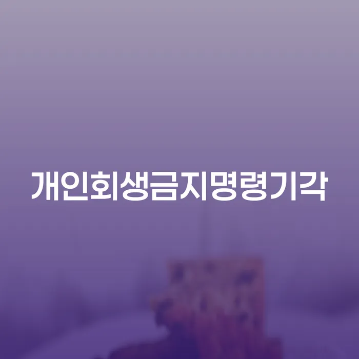 거제시 법원 개인회생 빚청산 신청했을 경우