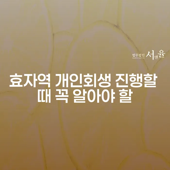 효자역 개인회생 진행할 때 꼭 알아야 할