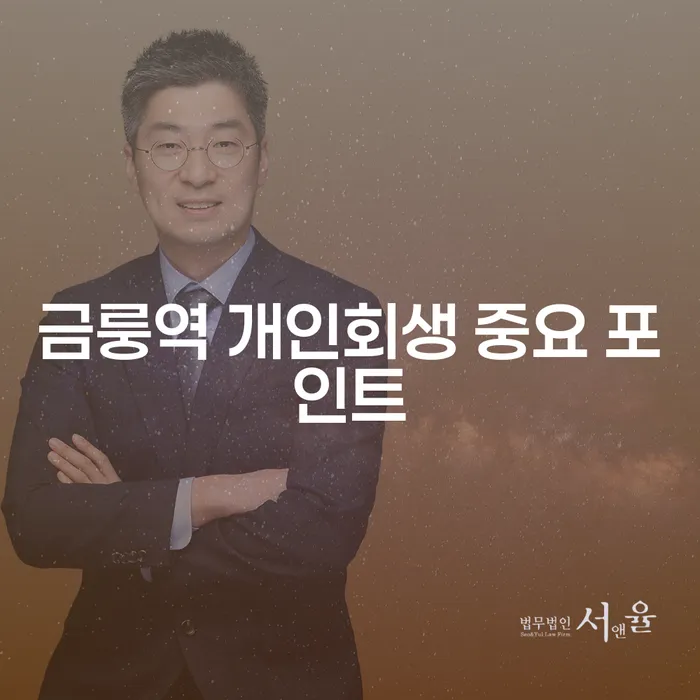 금룽역 개인회생 중요 포인트