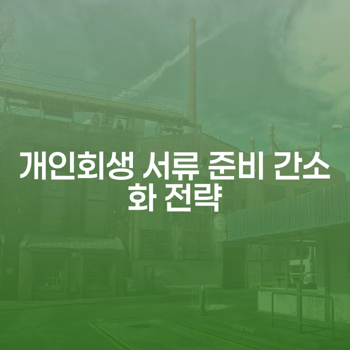 개인회생 서류 준비 간소화 전략은 무엇인가요?