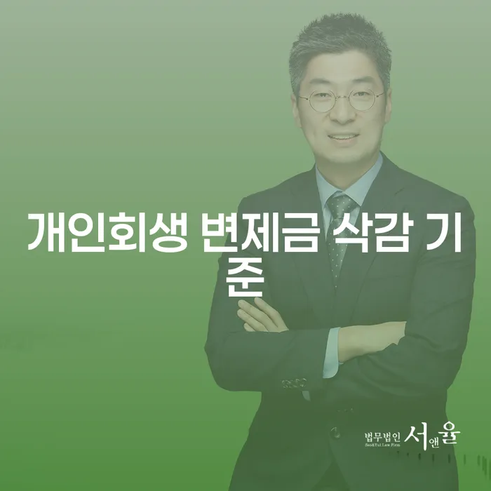 개인회생 변제금 삭감 기준, 어떻게 적용될까요?
